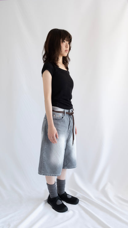 Silver bermuda pants