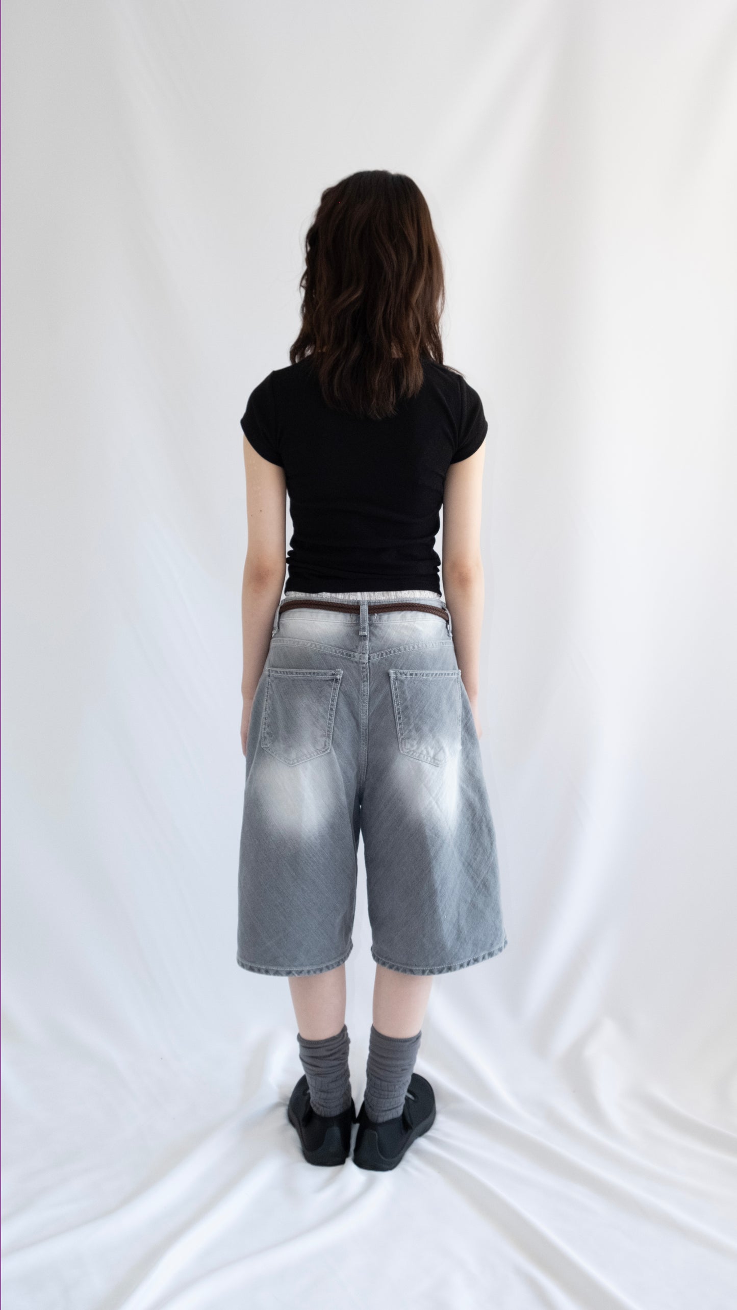 Silver bermuda pants