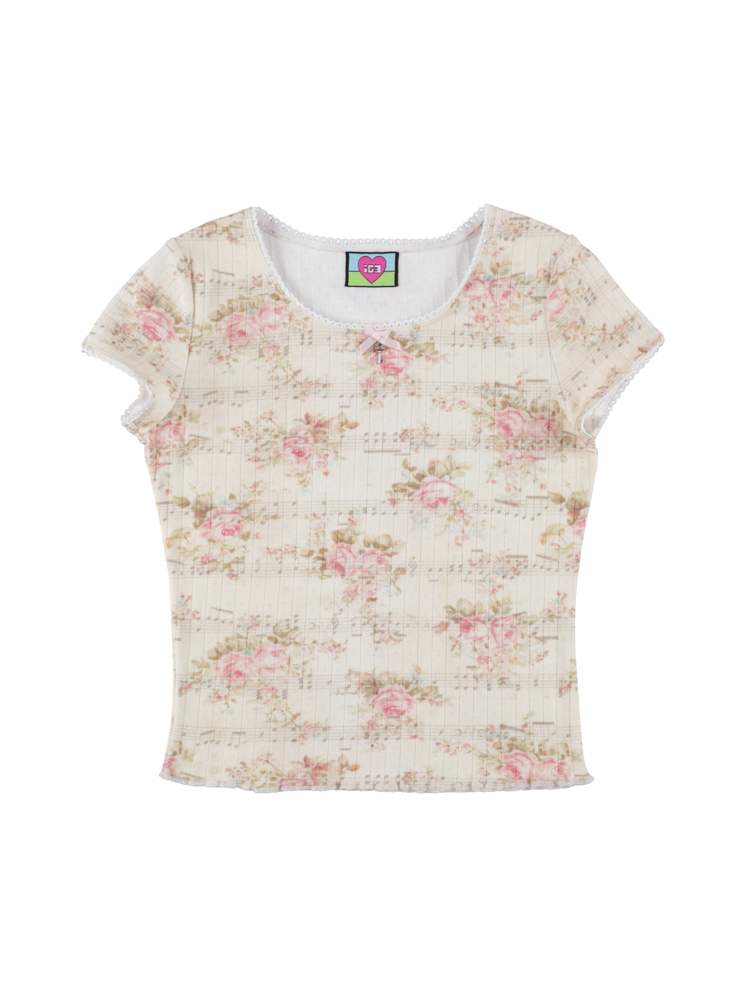 Rococo lace rib top