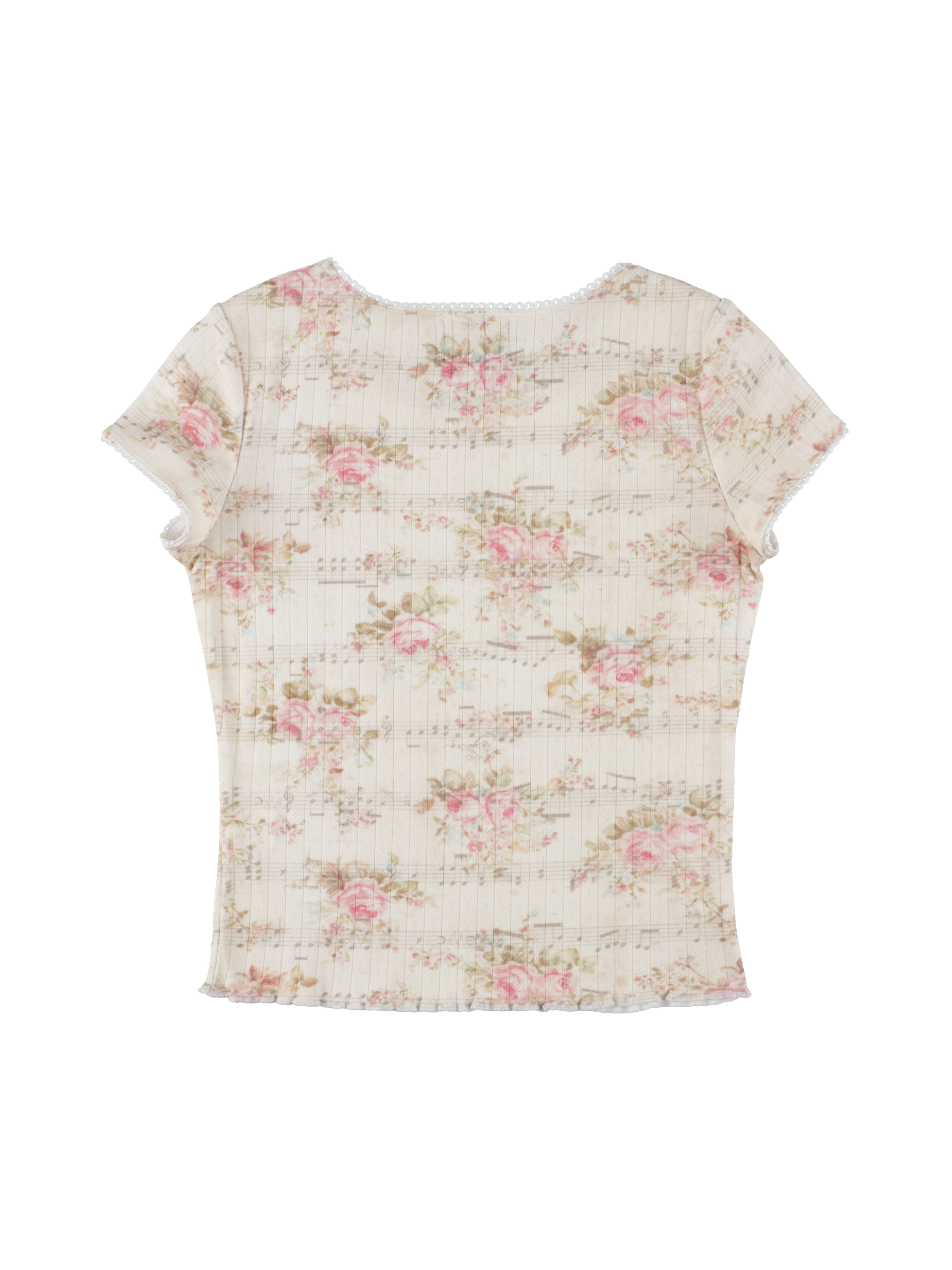 Rococo lace rib top