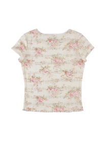 Rococo lace rib top