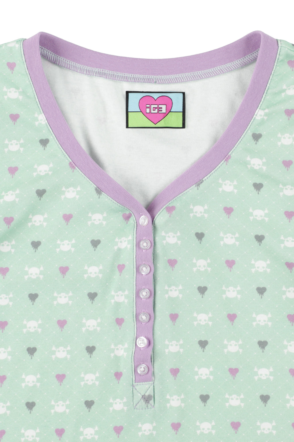 Skull Heart Henley Top