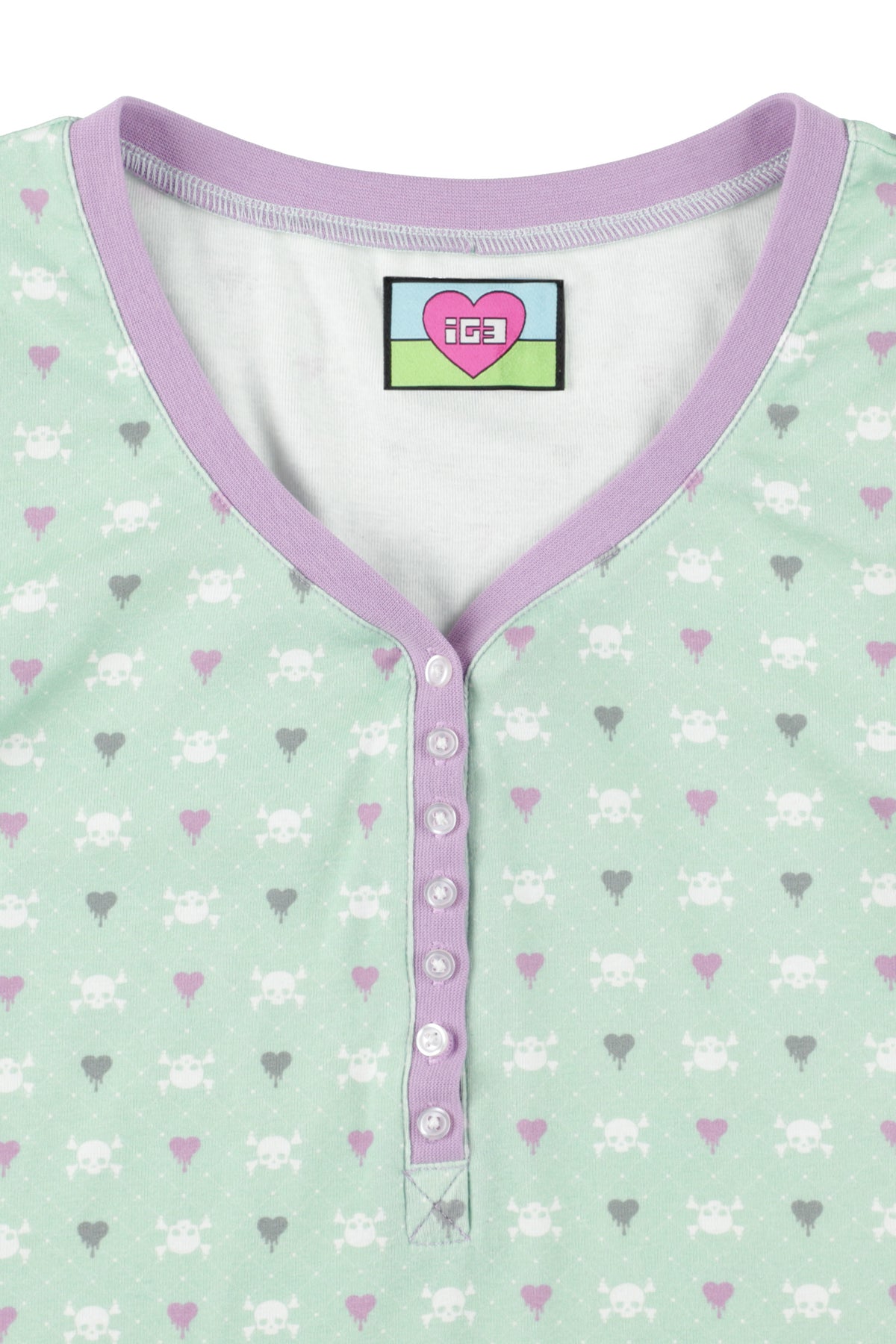 Skull Heart Henley Top