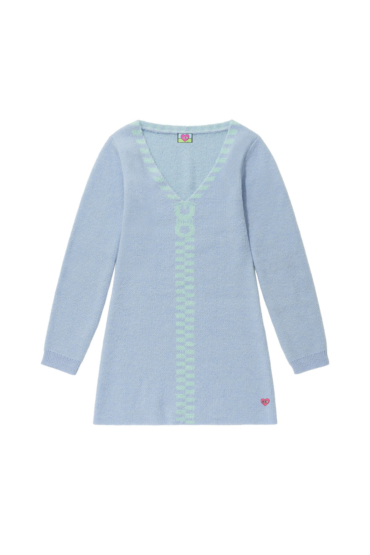 ZIPPER KNIT DRESS LAVENDER