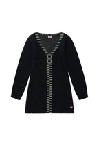 ZIPPER KNIT DRESS BLACK