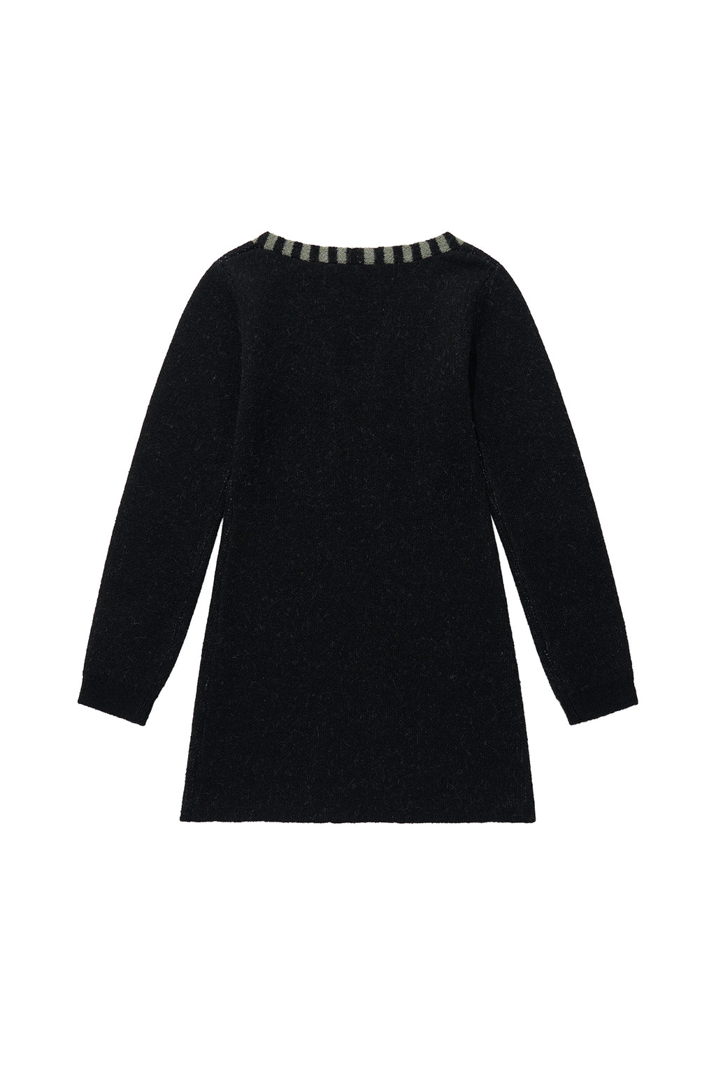 ZIPPER KNIT DRESS BLACK