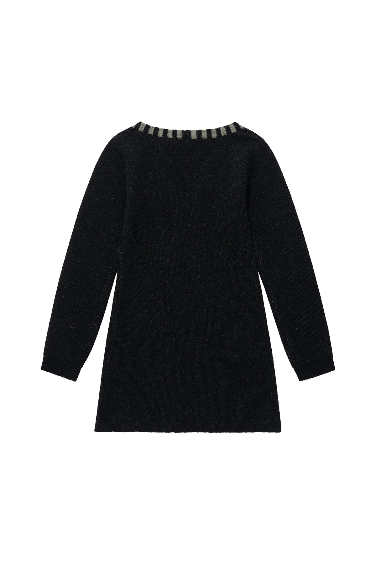 ZIPPER KNIT DRESS BLACK