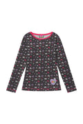 BAD GIRL WAFFLE TOP BLACK