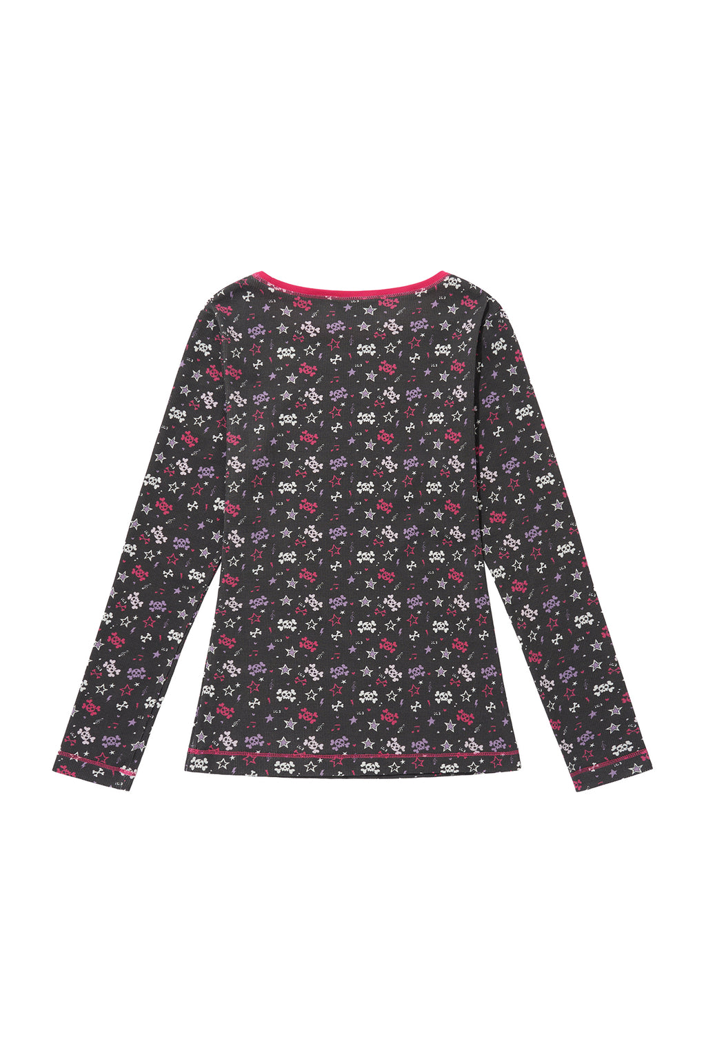 BAD GIRL WAFFLE TOP BLACK