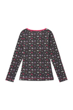 BAD GIRL WAFFLE TOP BLACK