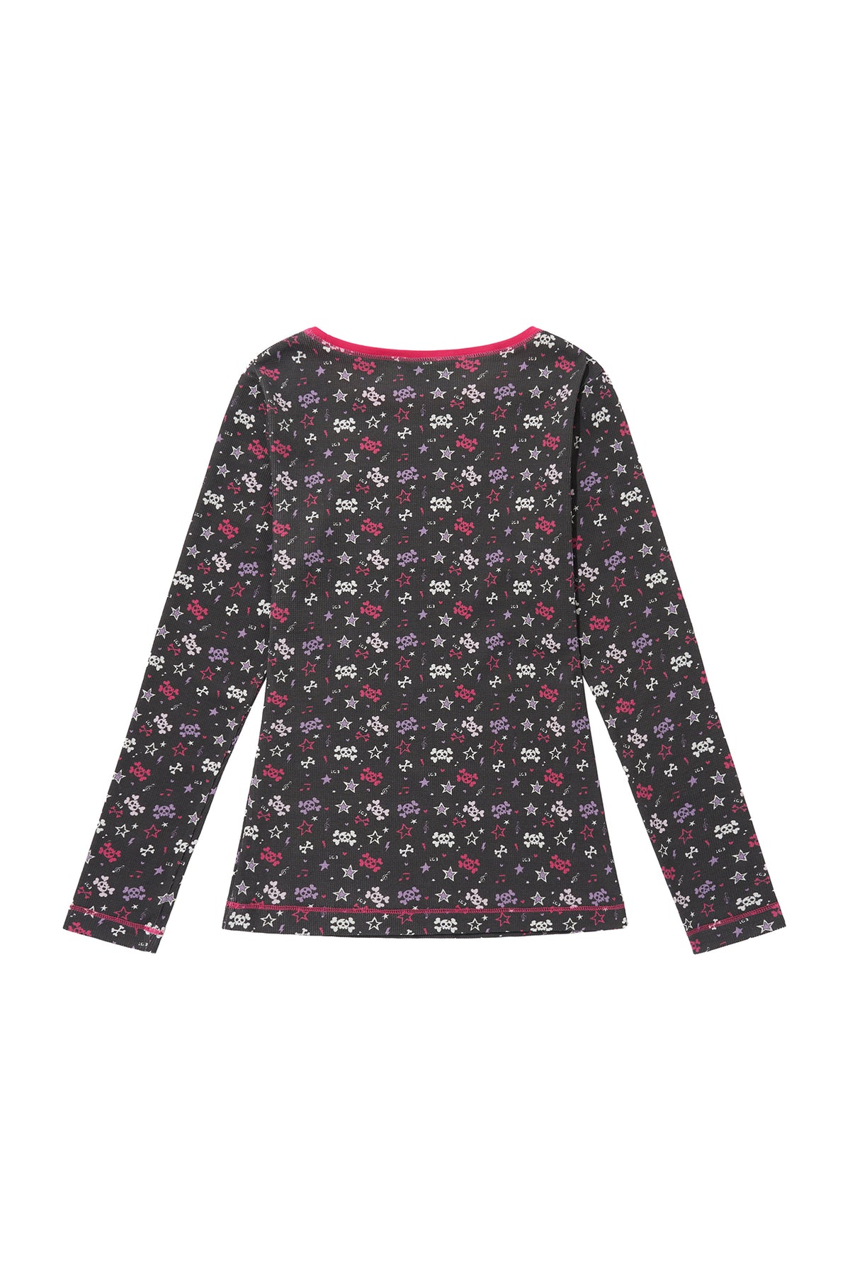 BAD GIRL WAFFLE TOP BLACK