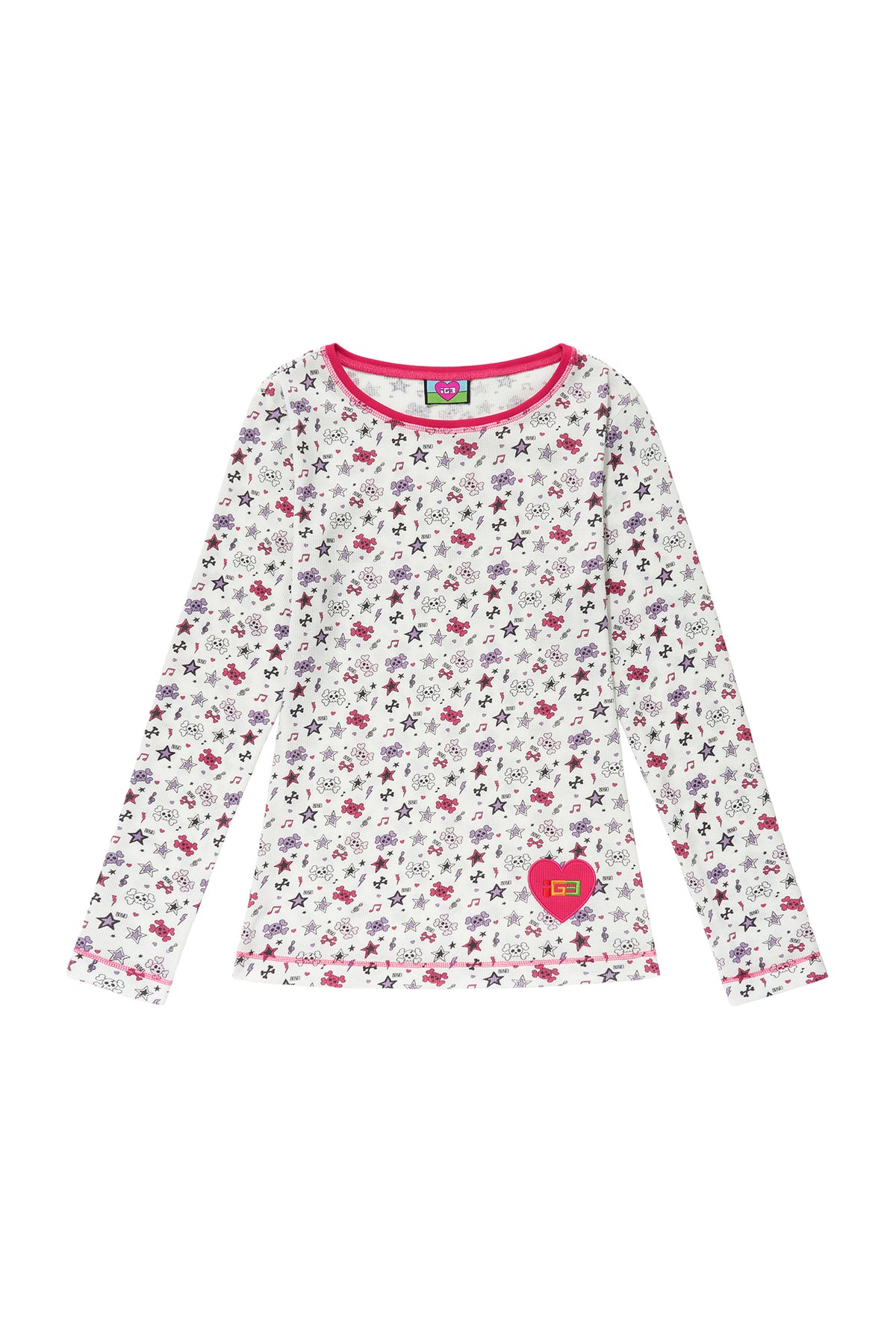 BAD GIRL WAFFLE TOP WHITE