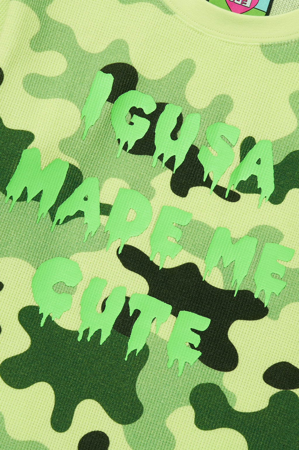 KAWAII CAMO WAFFLE TOP GREEN