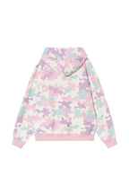 KAWAII CAMO WAFFLE ZIP HOODIE PINK