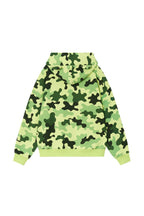 KAWAII CAMO WAFFLE ZIP HOODIE GREEN