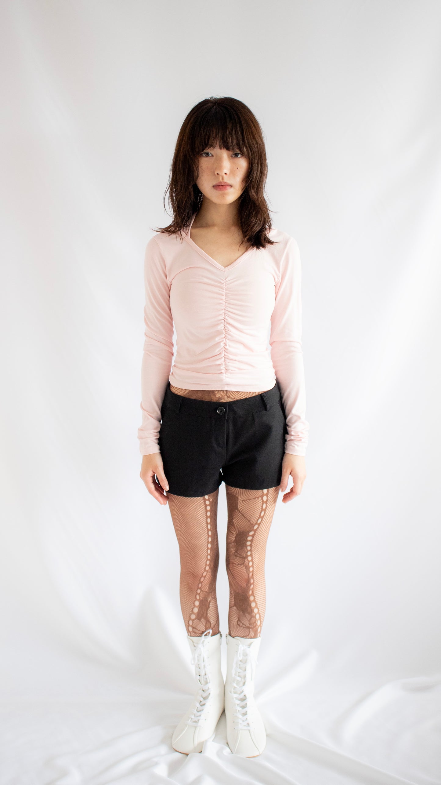 Ballerina halter L/S tee (pink)