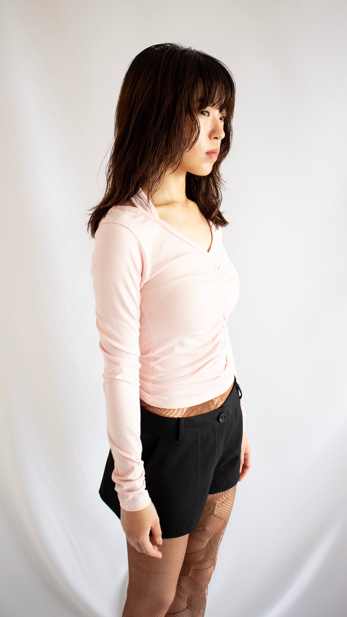 Ballerina halter L/S tee (pink)