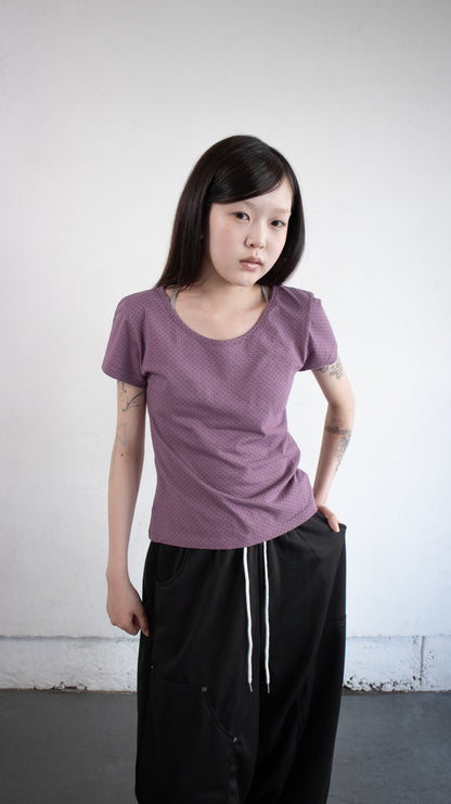 Dot basic t-shirt (purple)