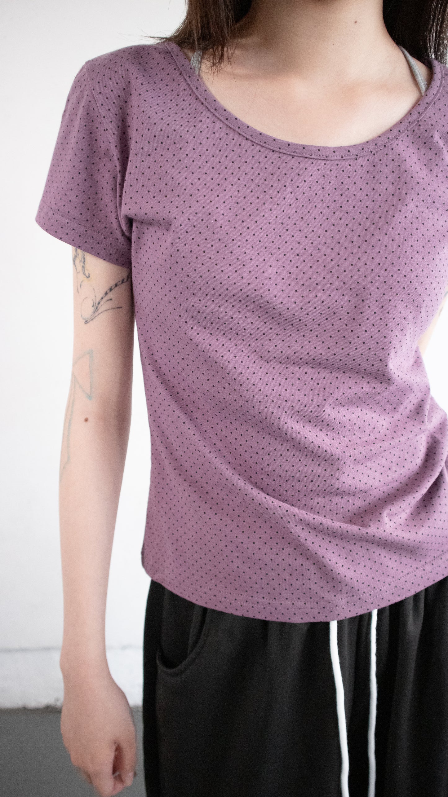 Dot basic t-shirt (purple)