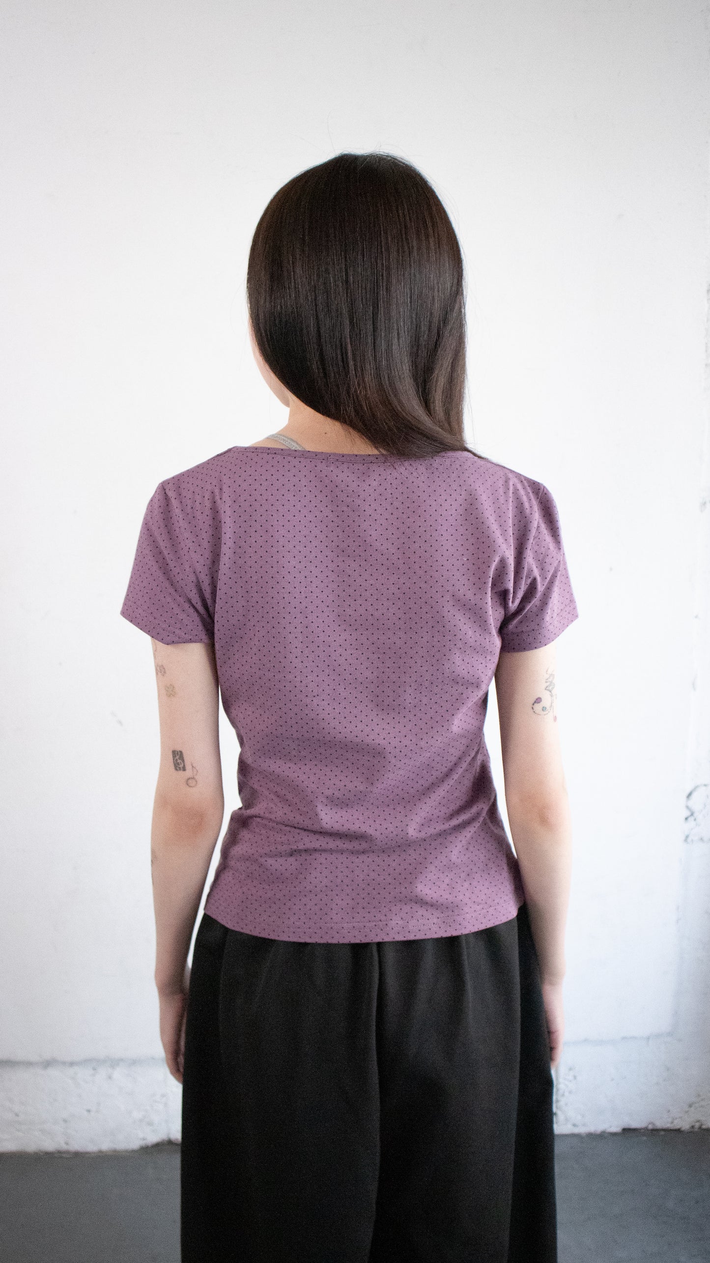 Dot basic t-shirt (purple)
