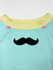 Mustache Mint Off-shoulder Top