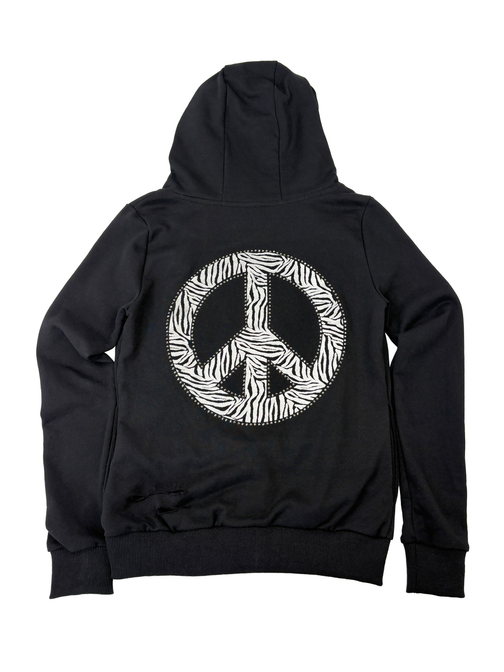 Peace Stud Hoodie Cardigan