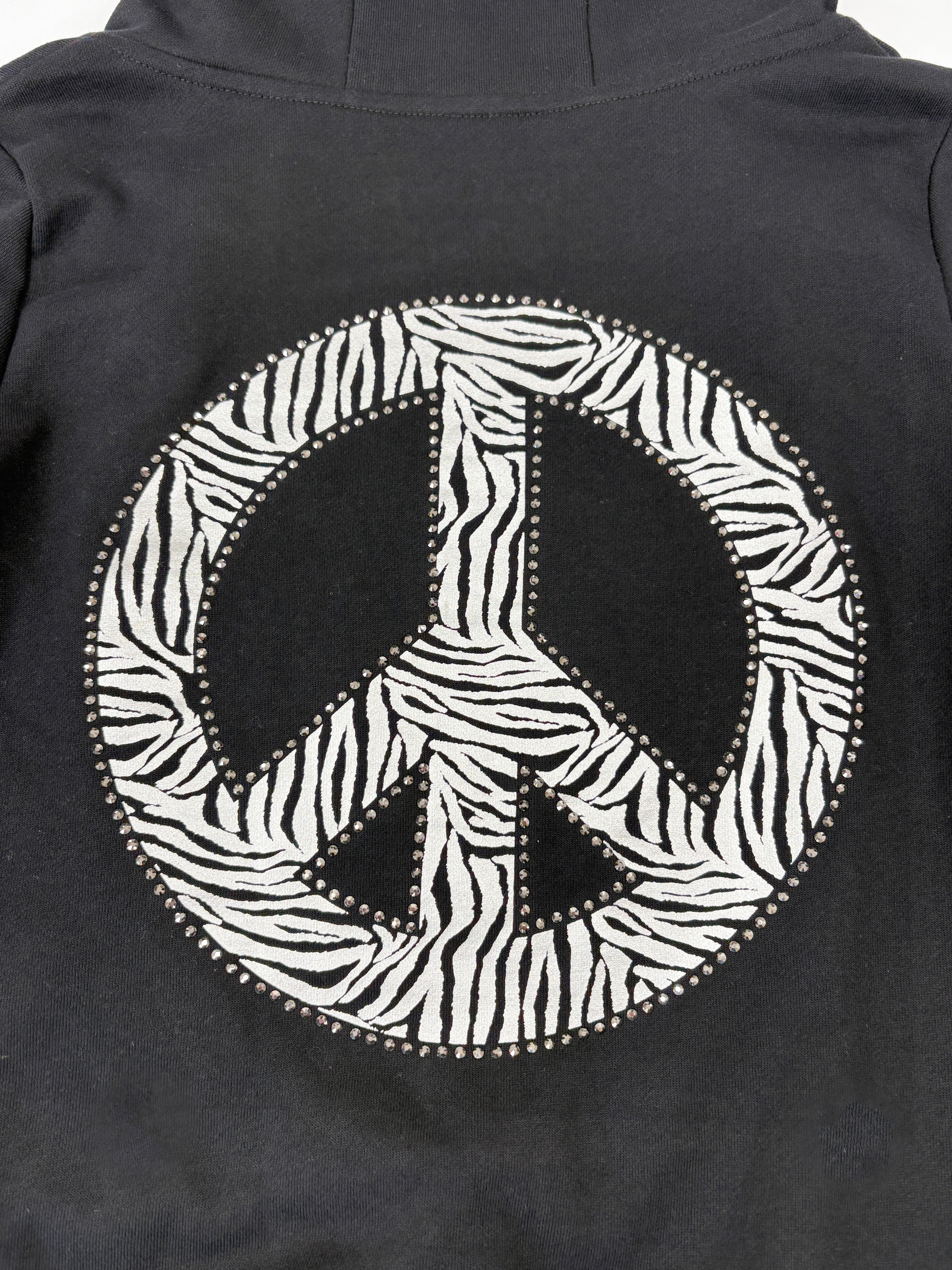 Peace Stud Hoodie Cardigan