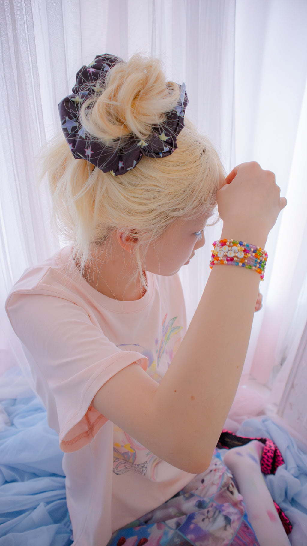 193 Pillow scrunchie (brown star)