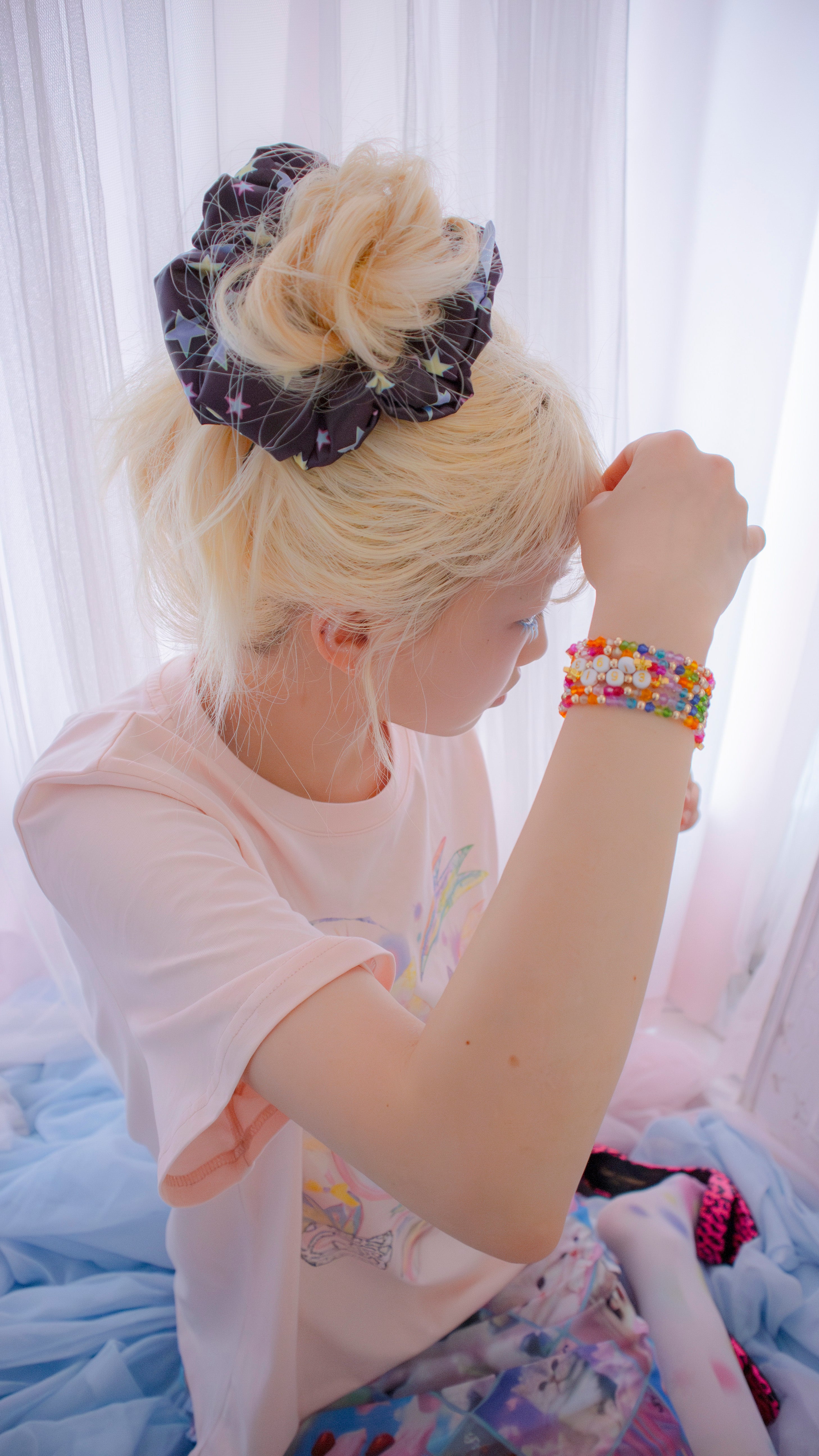 193 Pillow scrunchie (brown star)