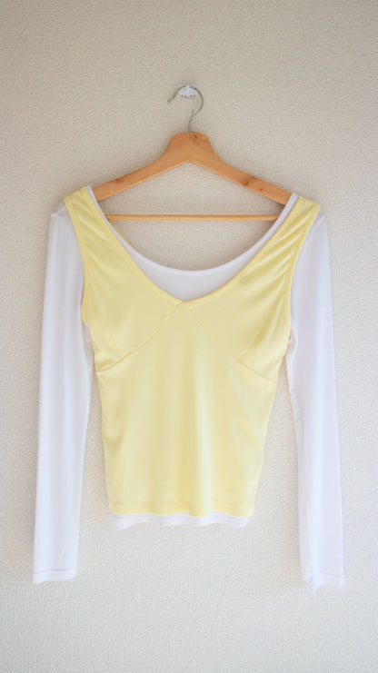 Layered tank L/S top (yellow)