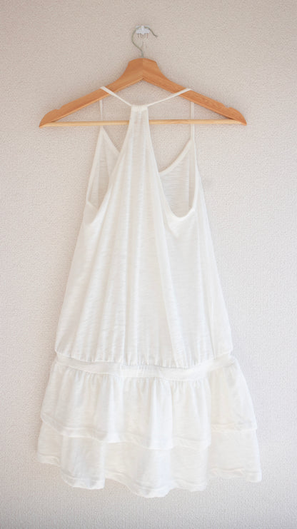 Kankan halter layered dress (white)