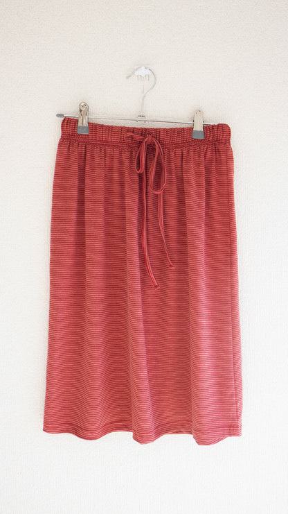 Stripe midi relax skirt (red)