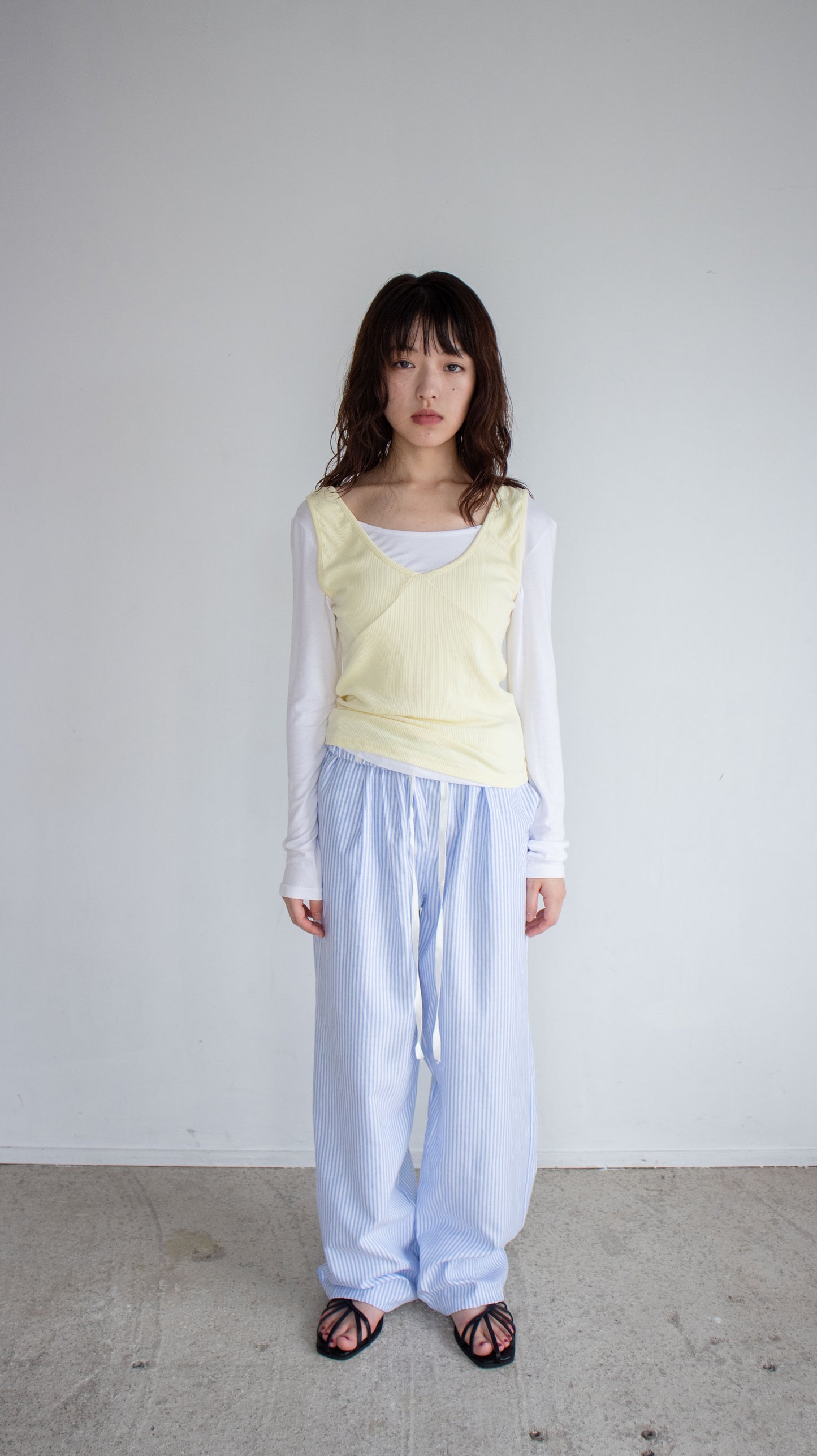 Layered tank L/S top (yellow)