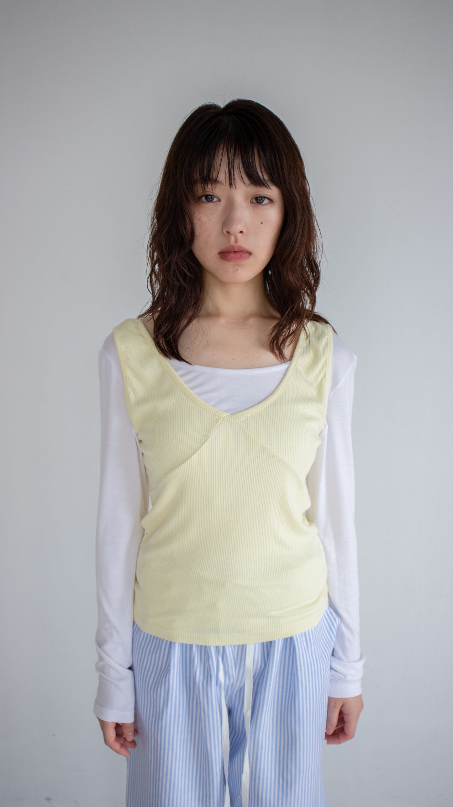 Layered tank L/S top (yellow)