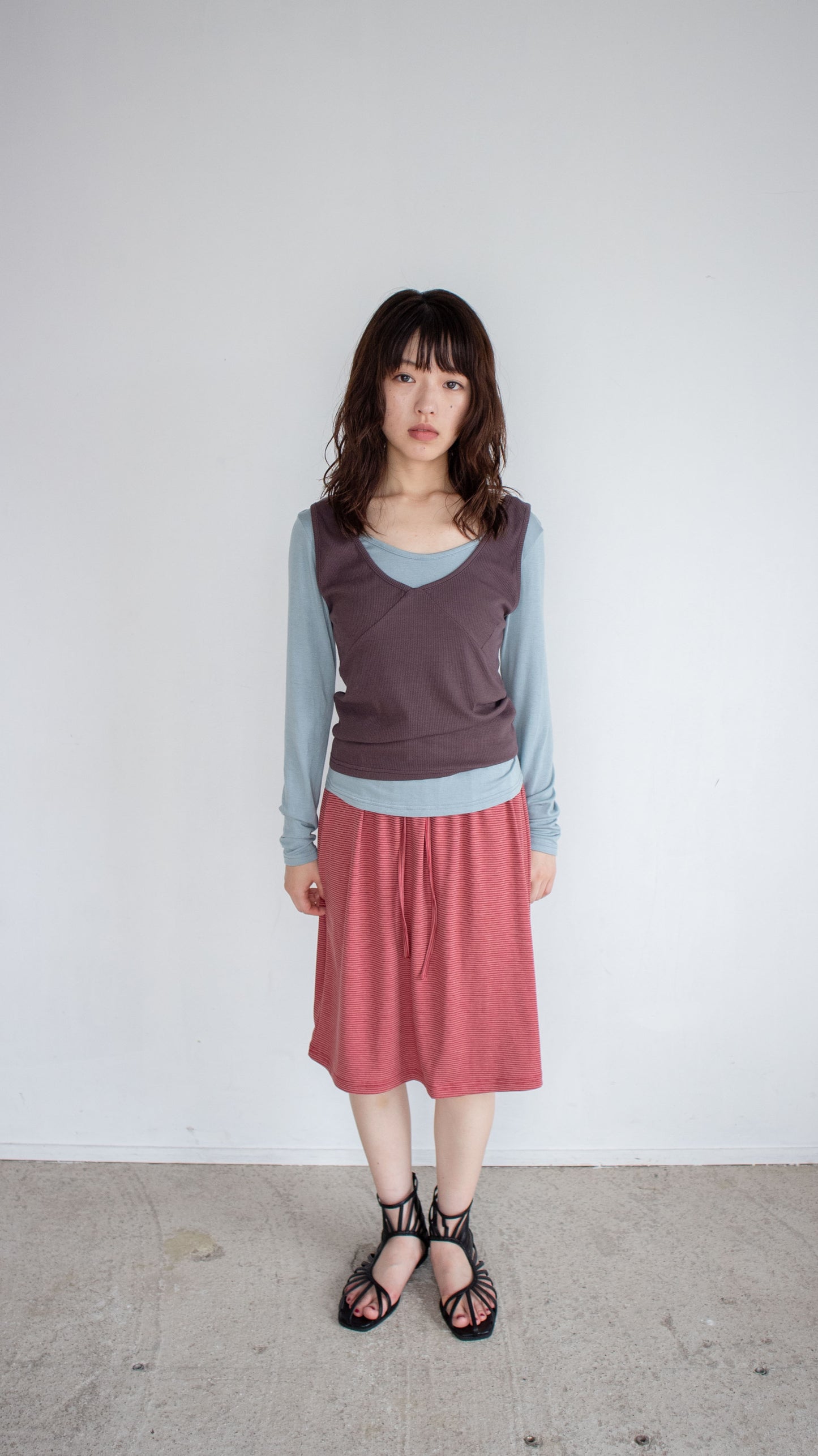 Layered tank L/S top (brown)