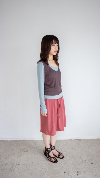 Layered tank L/S top (brown)