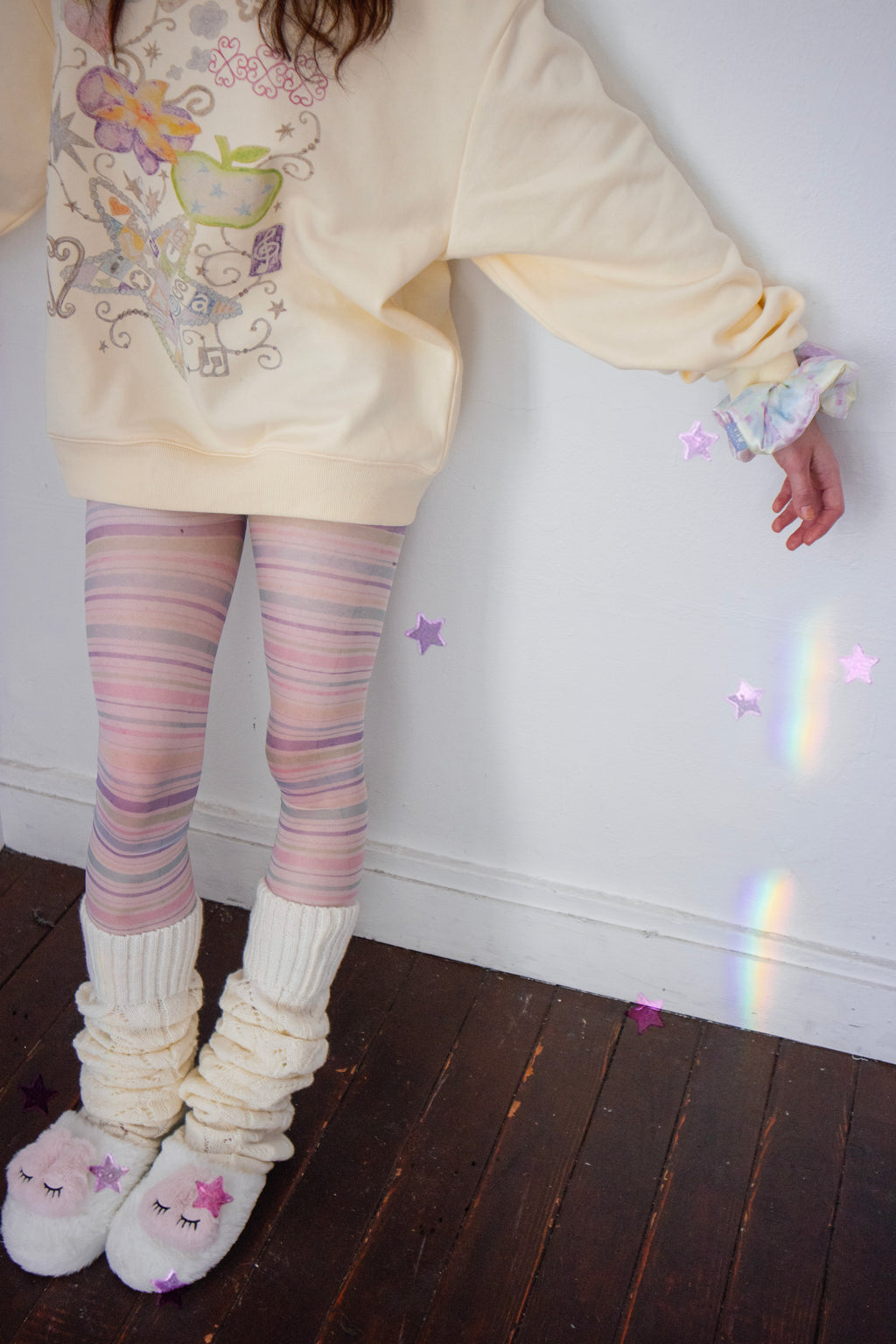 Pop Stripe Tights (20D)