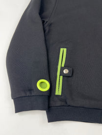Monster Stud 3/4 Zip Hoodie(Black)