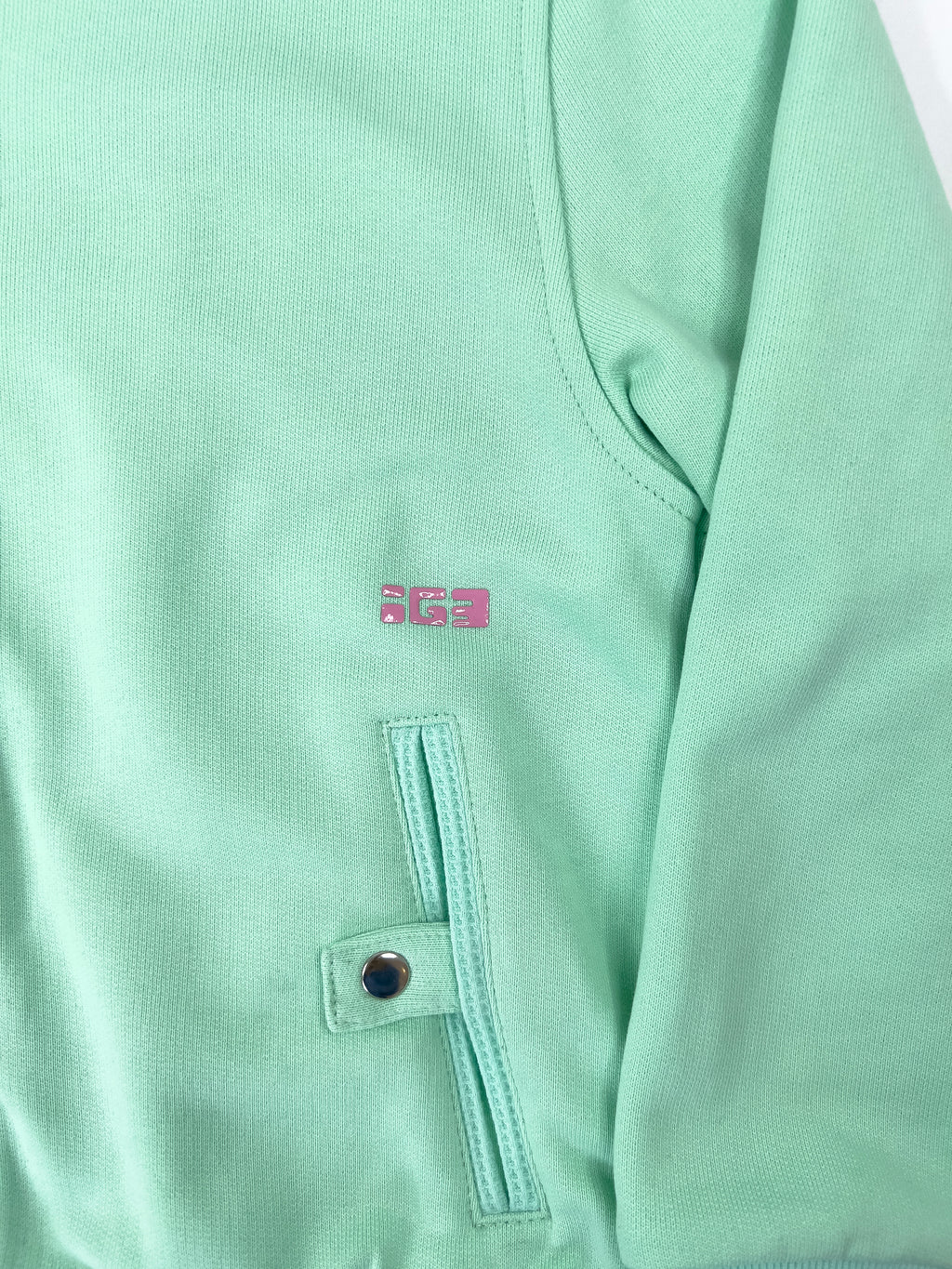 Monster Stud 3/4 Zip Hoodie (Mint)