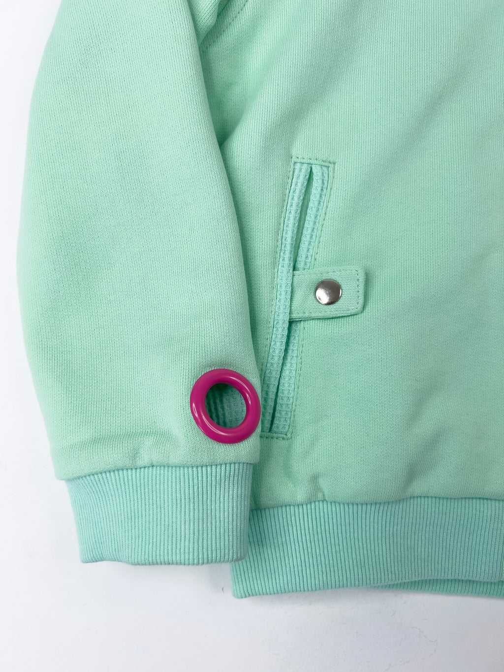 Monster Stud 3/4 Zip Hoodie (Mint)