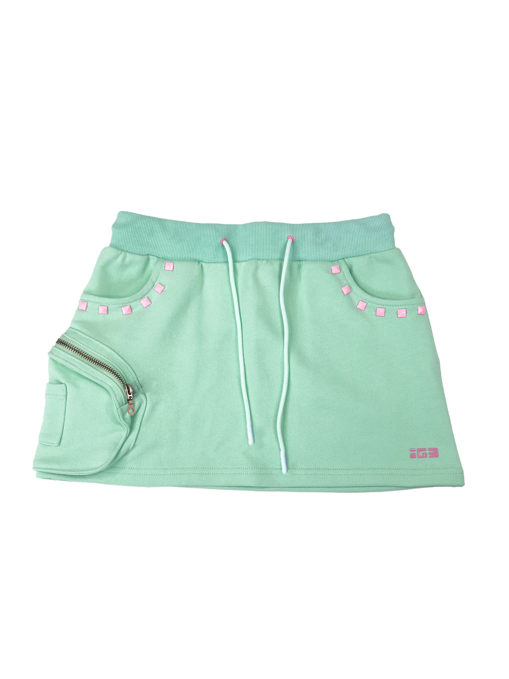 Monster Stud Cargo Skirt (Mint)