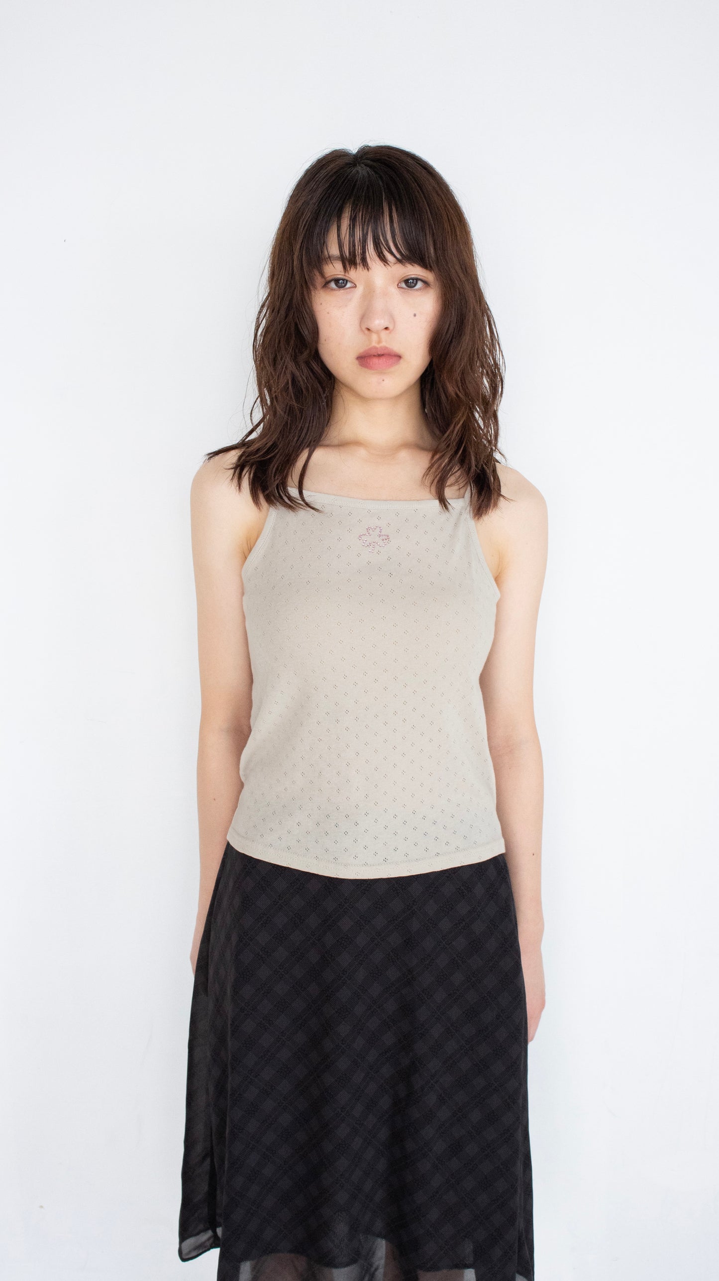 193 clover camisole (beige/pink)