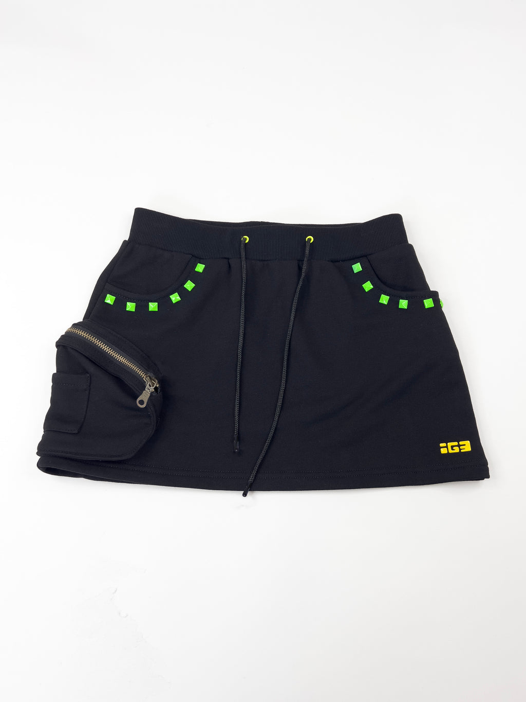 Monster Stud Cargo Skirt (Black)