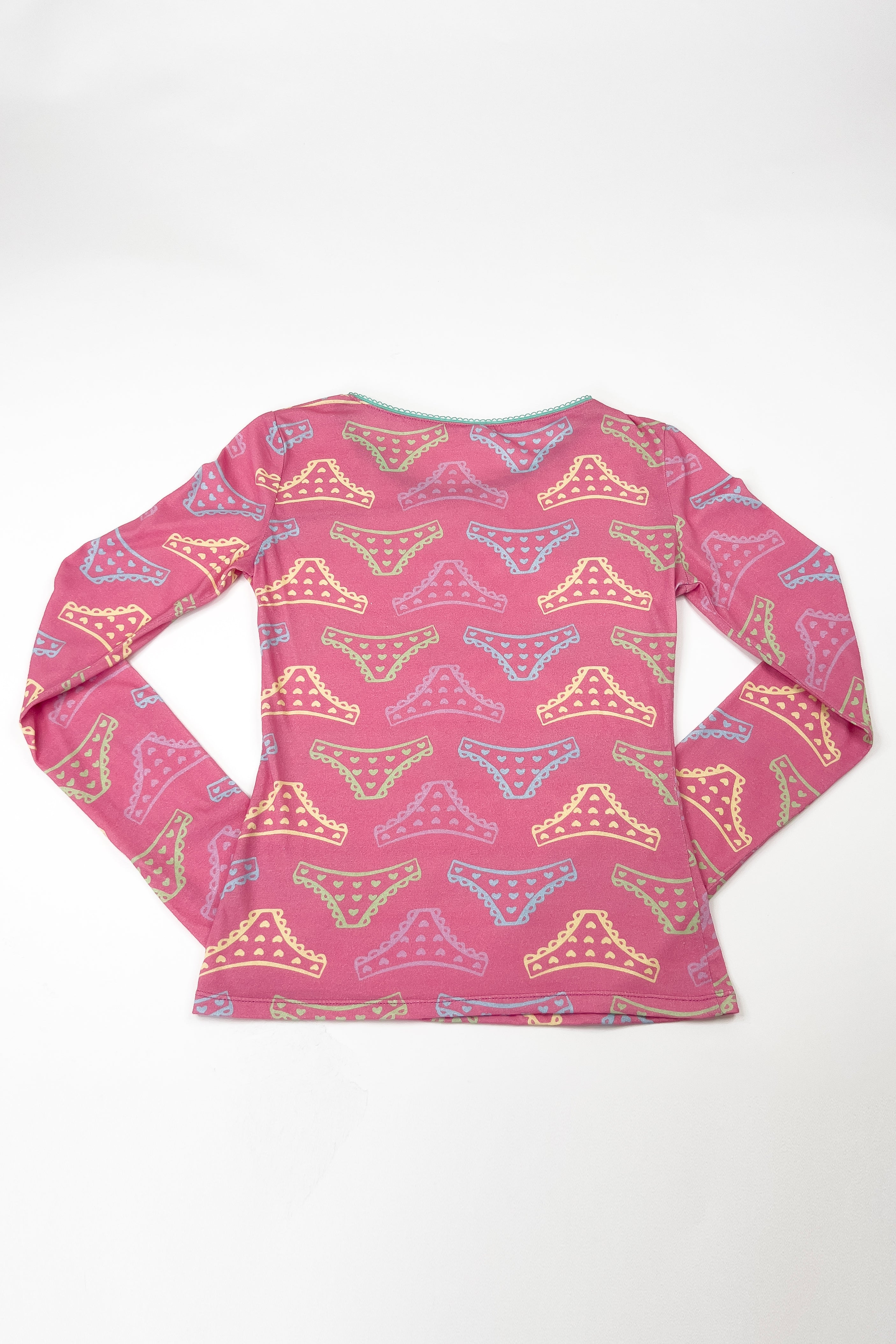 Panty Print Long Sleeve Top
