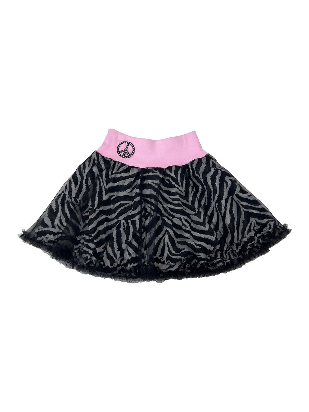 Zebra Peace Tulle Skirt