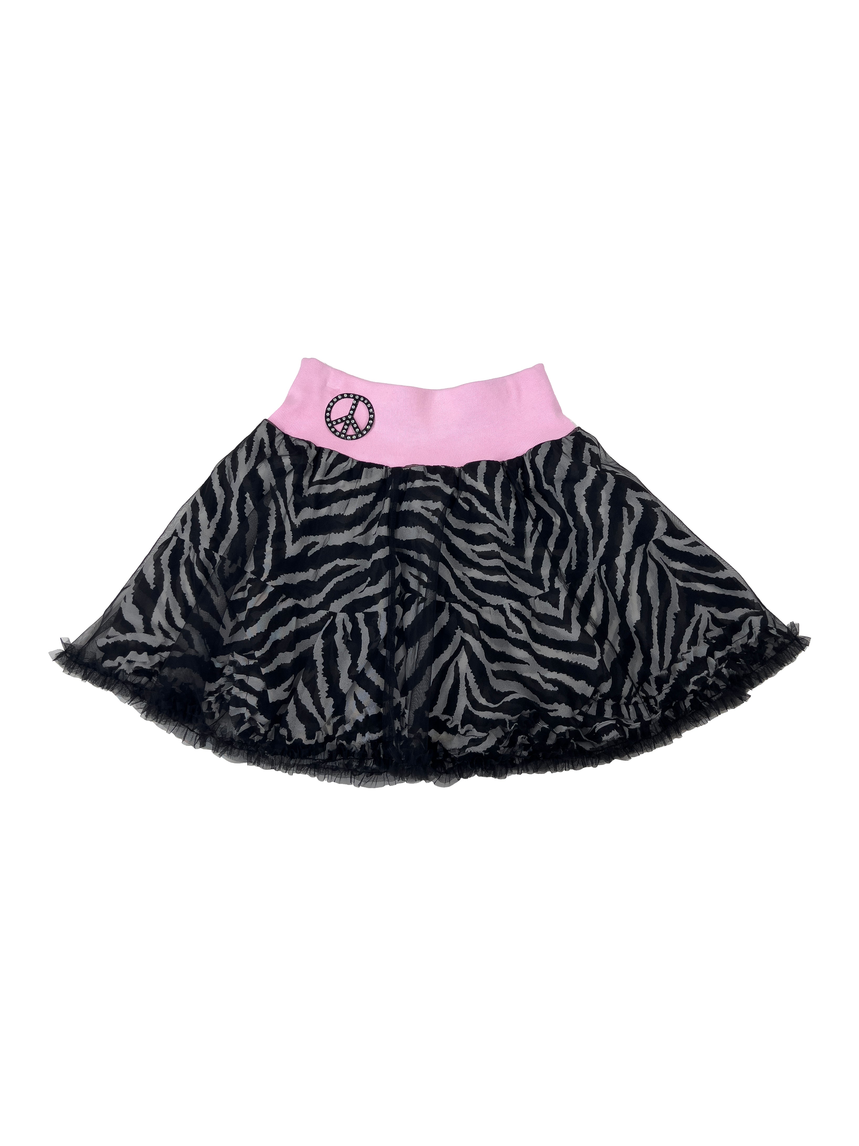 Zebra Peace Tulle Skirt