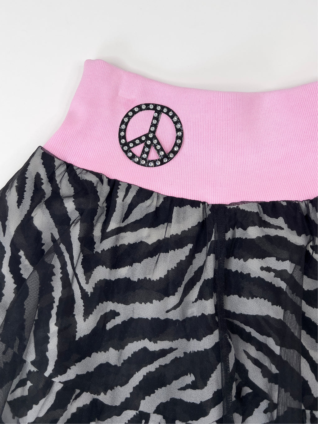Zebra Peace Tulle Skirt