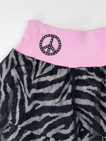 Zebra Peace Tulle Skirt