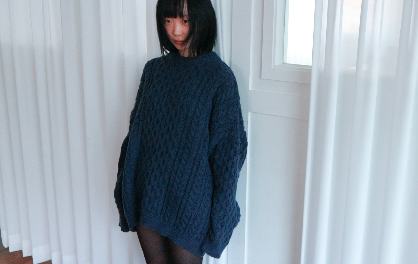 Oversize cable knit