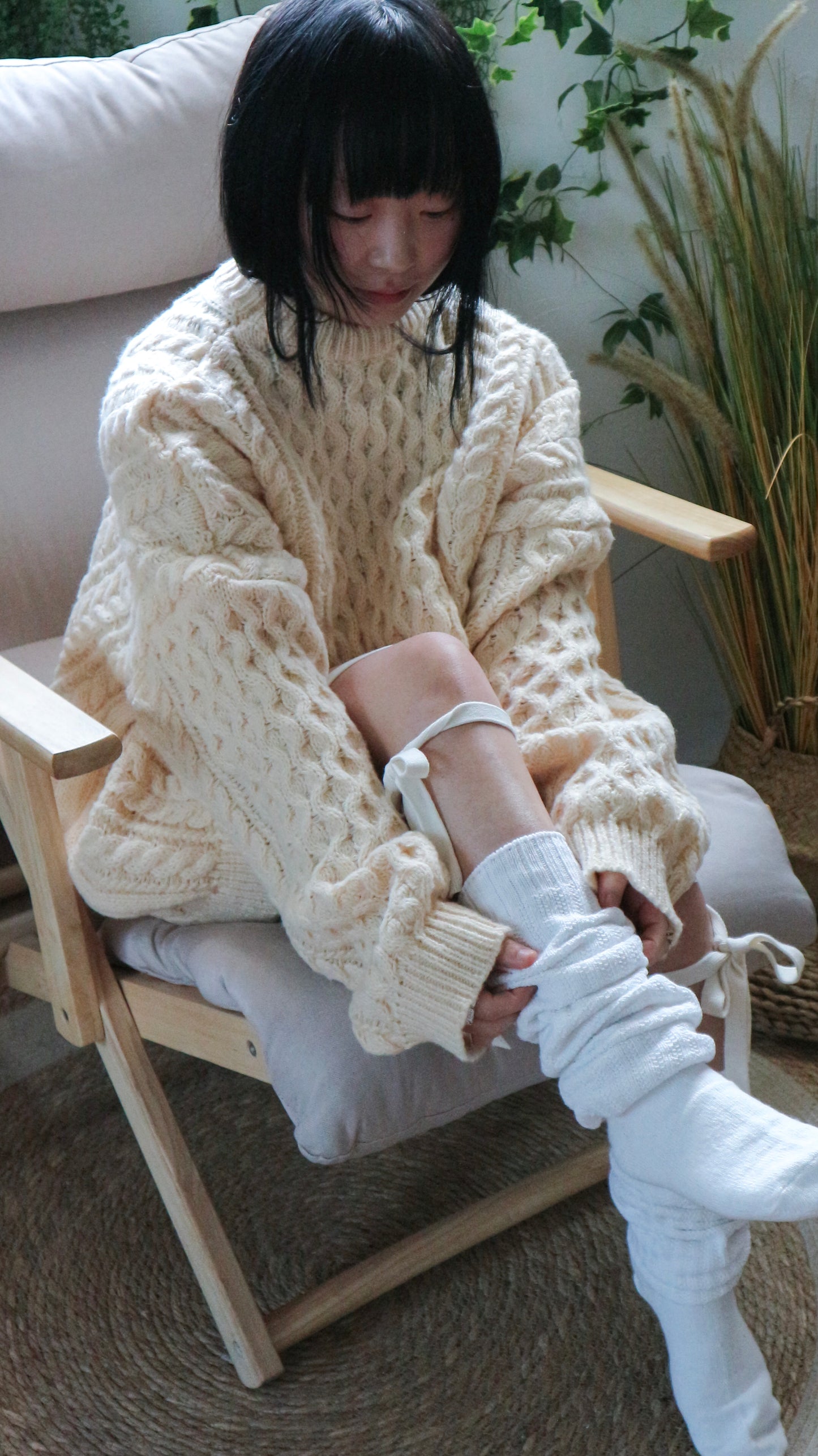 Oversize cable knit